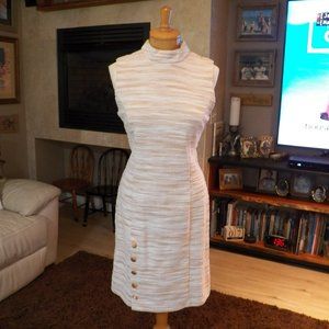 Textured tan fitted dress size 10